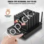 Belaidis restorano kvietimų signalas su 16 klientų kvietimo įrenginiais | Vibracija & LED indikatorius | 500 m diapazonas - Image 3