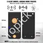 Belaidis restorano kvietimų signalas su 16 klientų kvietimo įrenginiais | Vibracija & LED indikatorius | 500 m diapazonas - Image 4