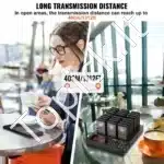 Belaidis restorano kvietimų signalas su 24 klientų kvietimo įrenginiais | Vibracija & LED indikatorius | 400 m diapazonas - Image 5