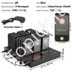 Belaidis restorano kvietimų signalas su 24 klientų kvietimo įrenginiais | Vibracija & LED indikatorius | 400 m diapazonas - Image 7