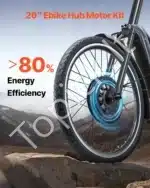 Bešepetėlis 1000 W 48V elektrinio dviračio konversijos rinkinys – 26" priekinis ratas, 420 aps./min, 650 mm - Image 8