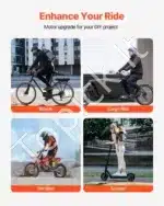 Bešepetėlis 1800 W 48V elektrinio dviračio konversijos rinkinys – 4500 aps./min, 4 N·m sukimo momentas - Image 5