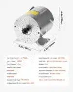Bešepetėlis 1800 W 48V elektrinio dviračio konversijos rinkinys – 4500 aps./min, 4 N·m sukimo momentas - Image 2