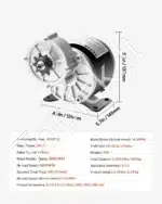 Bešepetėlis 350 W 24 V elektrinis variklis su valdikliu – 3000 aps./min - Image 3