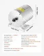 Bešepetėlis nuolatinės srovės variklio rinkinys 48 V 1800 W su valdikliu ir pedalu - Image 3