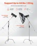 C-Stand stovas su svirtimi, 330 cm / 20 kg - Image 4