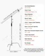 C-Stand stovas su svirtimi, 330 cm / 20 kg - Image 7