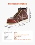 Darbo batai su plienine nosele, rudi, dydis 41 - Image 7