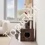 Daugiafunkcis kačių draskyklės medis – 575 × 500 × 1380 mm - Image 8