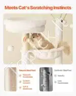 Daugiafunkcis kačių draskyklės medis – 575 × 500 × 1380 mm - Image 3