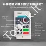 Dažnių keitiklis VFD, 2.2 kW / 3 fazės - Image 2