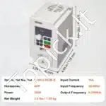 Dažnių keitiklis VFD, 3 kW  3 fazės - Image 6