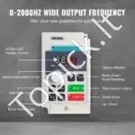 Dažnių keitiklis VFD, 3 kW  3 fazės - Image 2