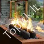 Dekoratyviniai keramikiniai akmenys ugniakurui, 12 vnt., 10,2 cm - Image 8