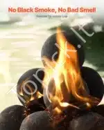 Dekoratyviniai keramikiniai akmenys ugniakurui, 12 vnt., 10,2 cm - Image 4