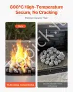 Dekoratyviniai keramikiniai akmenys ugniakurui, 48 vnt., 2,5-5 cm - Image 3