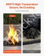 Dekoratyviniai lavos akmenys ugniakurui, 25 vnt., 5 cm - Image 3