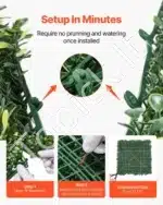 Dirbtinė augalų siena – 3 x 1,5 m, 40 mm storio - Image 4