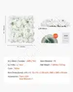 Dirbtinė augmenijos sienelė – 24 vnt. rinkinys, 38 × 38 × 6,5 cm - Image 7