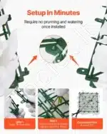 Dirbtinė augmenijos sienelė – 24 vnt. rinkinys, 38 × 38 × 6,5 cm - Image 4