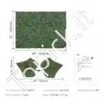 Dirbtinė dekoratyvinė gyvatvorė su gebenės lapais 244×183 cm – privatumo ir jaukumo sprendimas balkonui, terasai ar kiemui - Image 7