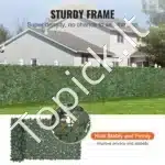 Dirbtinė gebenės gyvatvorė 249×99 cm – dekoratyvinė žalia sienelė balkonui, terasai ar sodui - Image 2