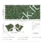 Dirbtinė gebenės gyvatvorė 249×99 cm – žalias privatumo ekranas sodui, kiemui ar balkonui - Image 7