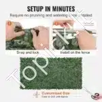 Dirbtinė gebenės gyvatvorė 300×150 cm – ypač plati žalia sienelė sodui, terasai ar balkonui - Image 4