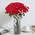 Dirbtinės raudonos rožės – 500 vnt., 7 cm - Image 8