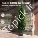 Dirbtiniai tujų medeliai su vazonu, 2 vnt., 121,9 cm - Image 3