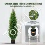 Dirbtiniai tujų medeliai su vazonu, 2 vnt., 121,9 cm - Image 5