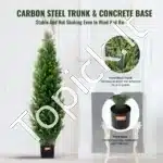 Dirbtiniai tujų medeliai su vazonu, 2 vnt., 152,4 cm - Image 4