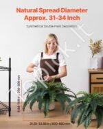 Dirbtinis Bostono papartis – 2 vnt., 30 šakų, 80–90 cm - Image 2