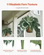 Dirbtinis Bostono papartis – 2 vnt., 50 šakų, 110–120 cm - Image 3