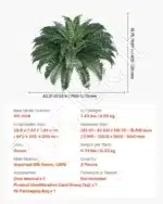 Dirbtinis Bostono papartis – 2 vnt., 50 šakų, 110–120 cm - Image 7