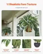 Dirbtinis Bostono papartis – 80 šakų, 95–105 cm - Image 3