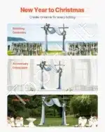 Dirbtinis vestuvių arkos komplektas su gėlėmis ir užuolaidomis – mėlyna - Image 6