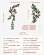 Dirbtinis vestuvių arkos komplektas su gėlėmis ir užuolaidomis – metalinė arka su 2 gėlėmis ir 3 užuolaidomis - Image 7