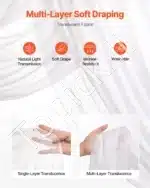 Dirbtinis vestuvių arkos komplektas su gėlėmis ir užvalkalais – balta - Image 3