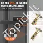 Durų rankena be užrakto, 6 vnt., juoda, 35-45 mm - Image 2