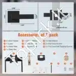 Durų rankena be užrakto, 6 vnt., juoda, 35-45 mm - Image 6