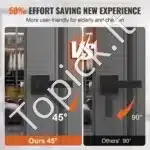 Durų rankena be užrakto, juoda, 35-45 mm - Image 5