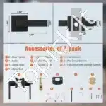 Durų rankena su užraktu, juoda, 35-45 mm - Image 6