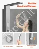 Dušo panelė, 5 funkcijos / 1345 mm, regūdijančio plieno - Image 4