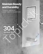 Dušo panelė, 5 funkcijos / 1345 mm, regūdijančio plieno - Image 6