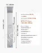 Dušo panelė, 5 funkcijos / 1345 mm, regūdijančio plieno - Image 7