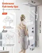 Dušo panelė, 5 funkcijos / 1345 mm, regūdijančio plieno - Image 2