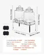 Dviejų talpų gėrimų dozatorius 2×5,5 l - Image 7