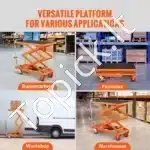 Dvigubas Mobilus Žirklinis Keltuvas , 70x45 cm, 150 kg - Image 6