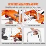 Dvigubas Mobilus Žirklinis Keltuvas , 70x45 cm, 150 kg - Image 5